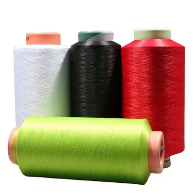 DTY 75 150d Polyester Dyed DTY Yarn 100% Polyester Textured Yarn Semi Dull RW Filament Yarn for Weaving/Knitting