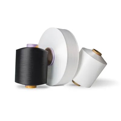 Wholesale 100% Spun Polyester Yarn 30s/1 Raw White and Customized Colors for Knitting