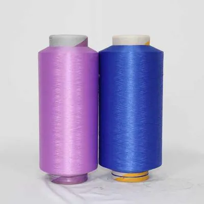 Polyester DTY 75D/144f Color Fastness Dope Dyed Polyester Textured Yarn DTY Yarn for Crochet Knitting Fabric