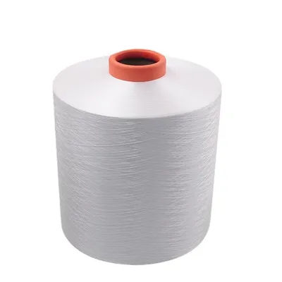 Wholesale 300d/576f Trilobal Bright Raw White Polyester Filament DTY Flat SIM AA Grade for Fabric 300 Denier Polyester Yarn