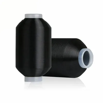 Bleach White Black DTY 150d 48f 100% Polyester Yarn for Weaving and Knitting