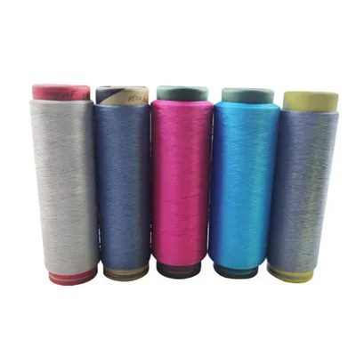 Hot Sale Customized Color 100% Polyester Dope Dyed Yarn AA DTY 150d/48f Him Nim