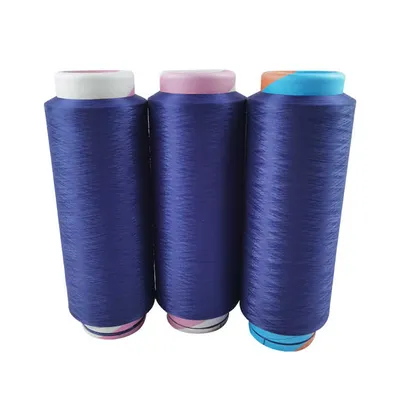Colorful 55D/36f S and Z Twist Yarn 100% Polyester Dope Dyed Yarn AA DTY for Seamless Garments