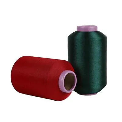 Fully Drawn FDY Bulk PVC Coated Multiple Folded Tube Virgin Colors Dyed 120 Denier Polyester Cord Yarn 65D 110d 300dtex Count