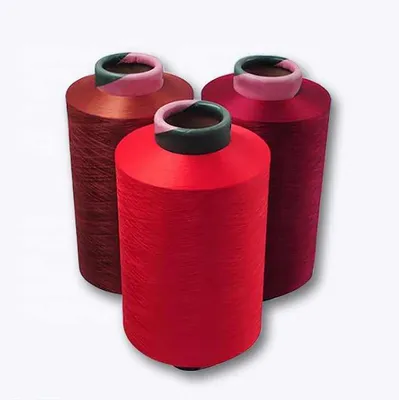300d Dyed Filament Textured Yarns Factory Supply Twist Thread Embroidery Cords Knit Yarn 100 % Polyester Yarn DTY for Lace
