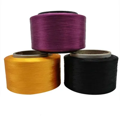 High Tenacity Bright Various Dyed Colorful Polyester Full Draw Yarn 900d 100% Polyester Dyed Filament Yarn for Knitting Thread