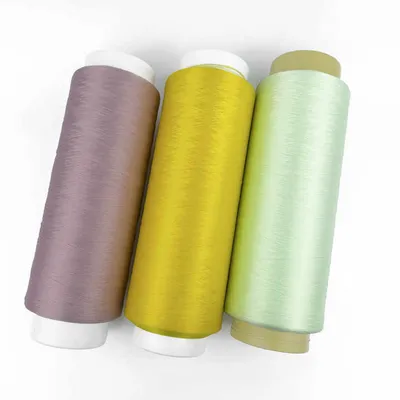 150/48 Raw Twisted DTY Dope Dyed Yarn 100% Polyester Textured Yarn