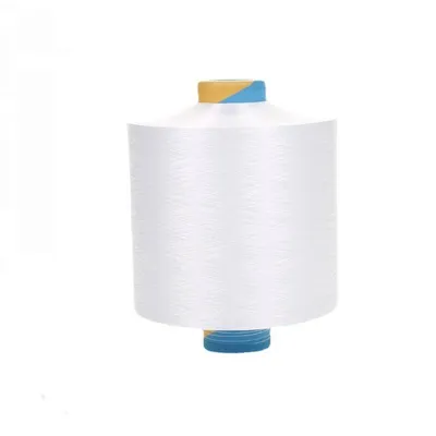 Wholesale 300d/144f Trilobal Bright Raw White Polyester Filament DTY Flat SIM AA Grade for Fabric 300 Denier Polyester Yarn