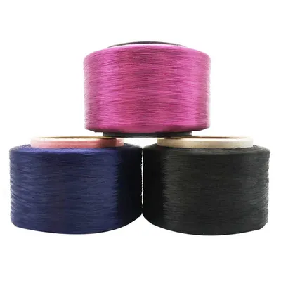 100% Polyester Twisted Dyed FDY Filament Yarn 75D 150d 300d 600d Multifilament Hollow Yarn for Factory Knitting Webbing Rope