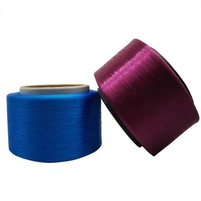 High Tenacity Polyester Filament Yarn Dyed Various Specifications Big Cones 300d Polyester Yarn FDY for Embroidery Thread
