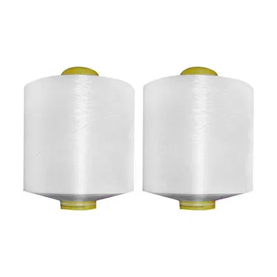 Bleach White 100% Polyester DTY 150d/48f Yarn Him SD